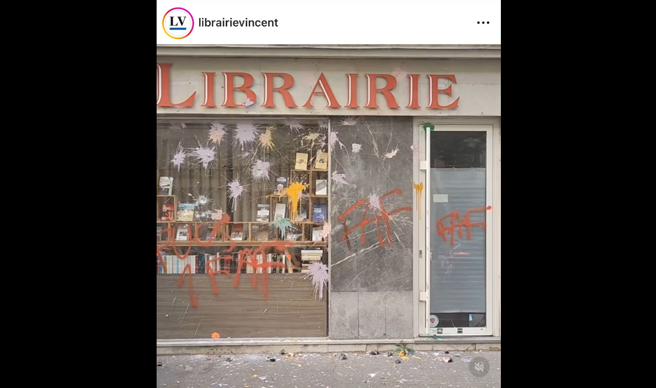 La librairie Vincent vandalisée : par qui ?