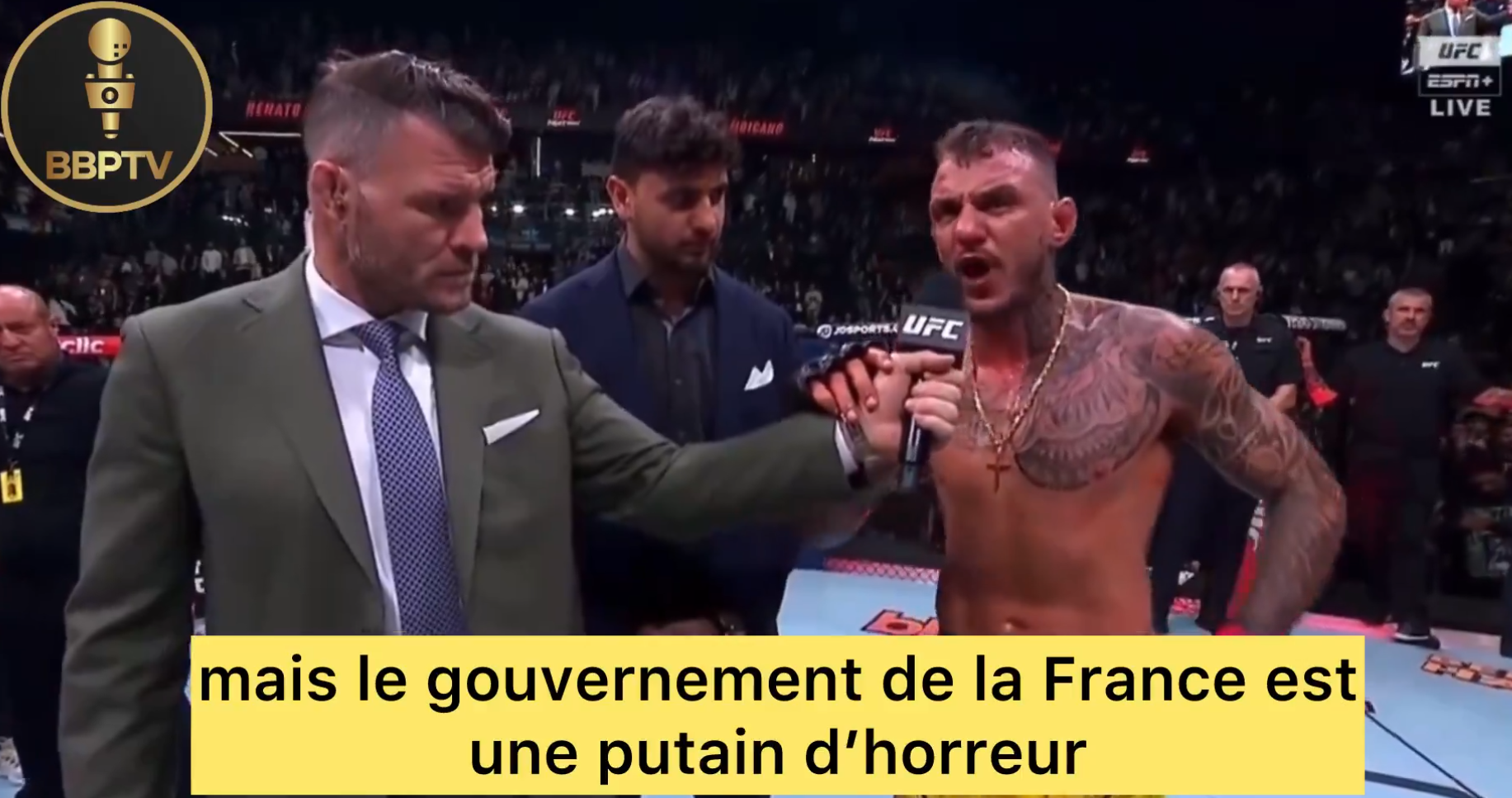 Renato Moicano, vainqueur de Benoît Saint-Denis à Paris : « Fuck Macron ! »