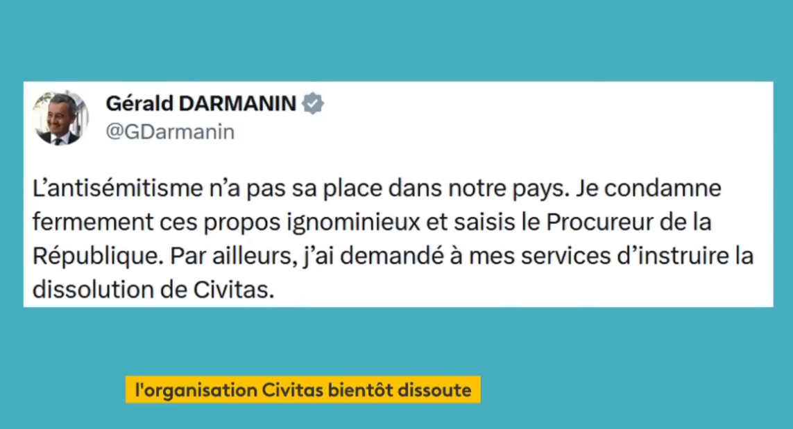 Le Conseil d’État confirme la dissolution de l’association Civitas