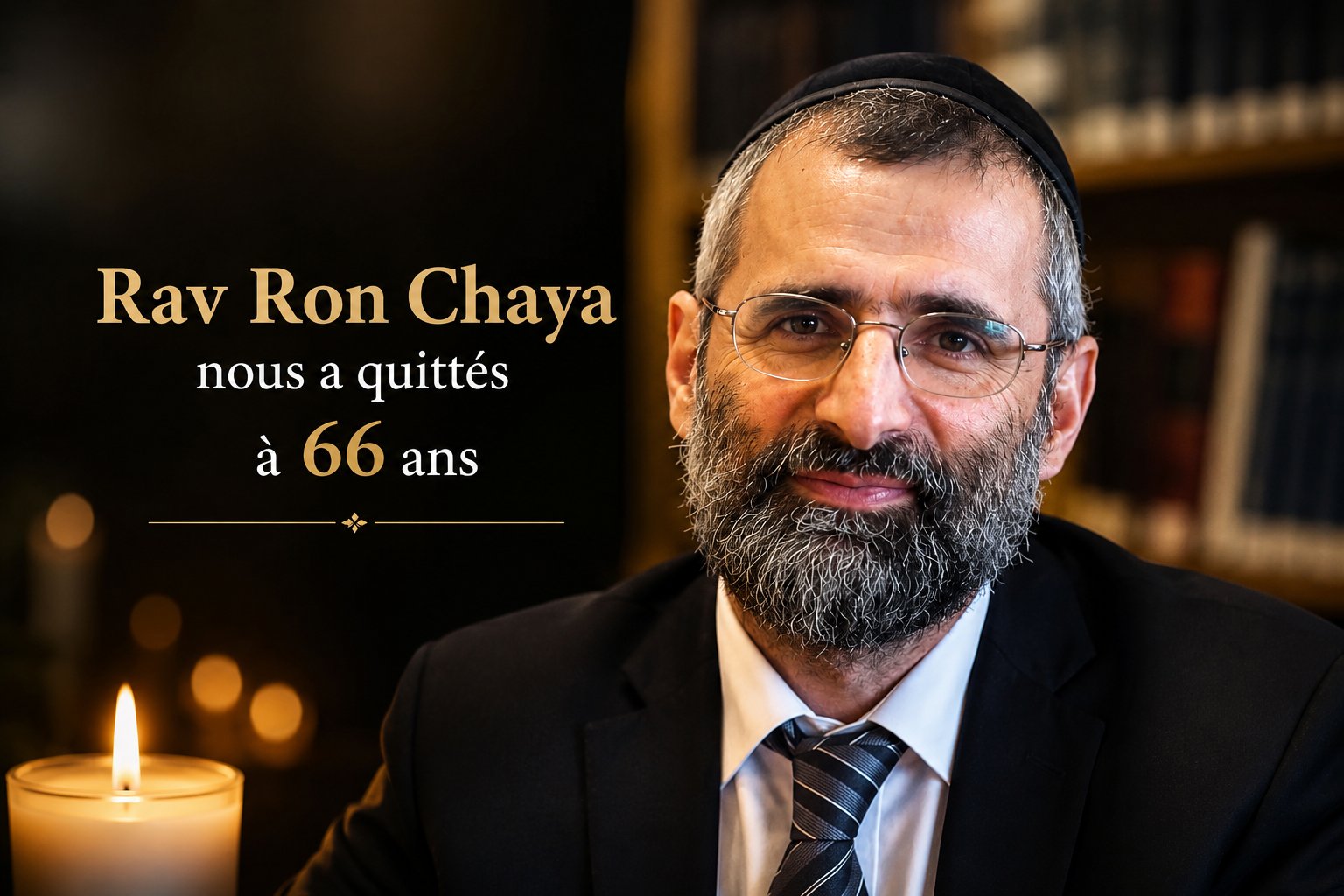 Le rav Ron Chaya ne verra pas le Machia'h